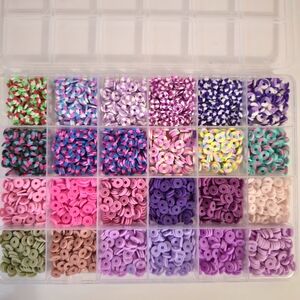 🌸💜24-Color Polymer Clay Craft DIY Jewelry Beads Set